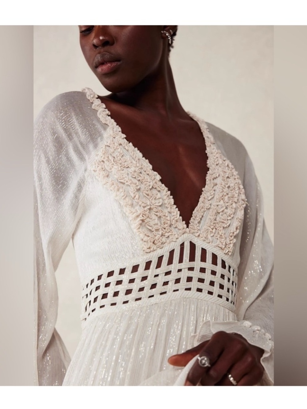 Free People Seraphina Maxi Dress ivory - Picture 4 of 7